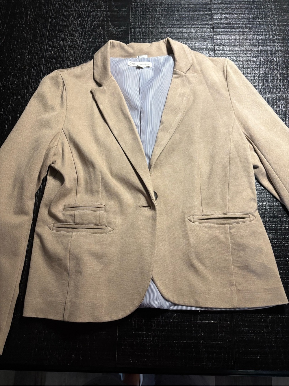 Cato Beige Single-Button Blazer